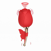 Vibrador vaginal con forma de rosa para estimular el punto G, juguetes sexuales para mujeres
